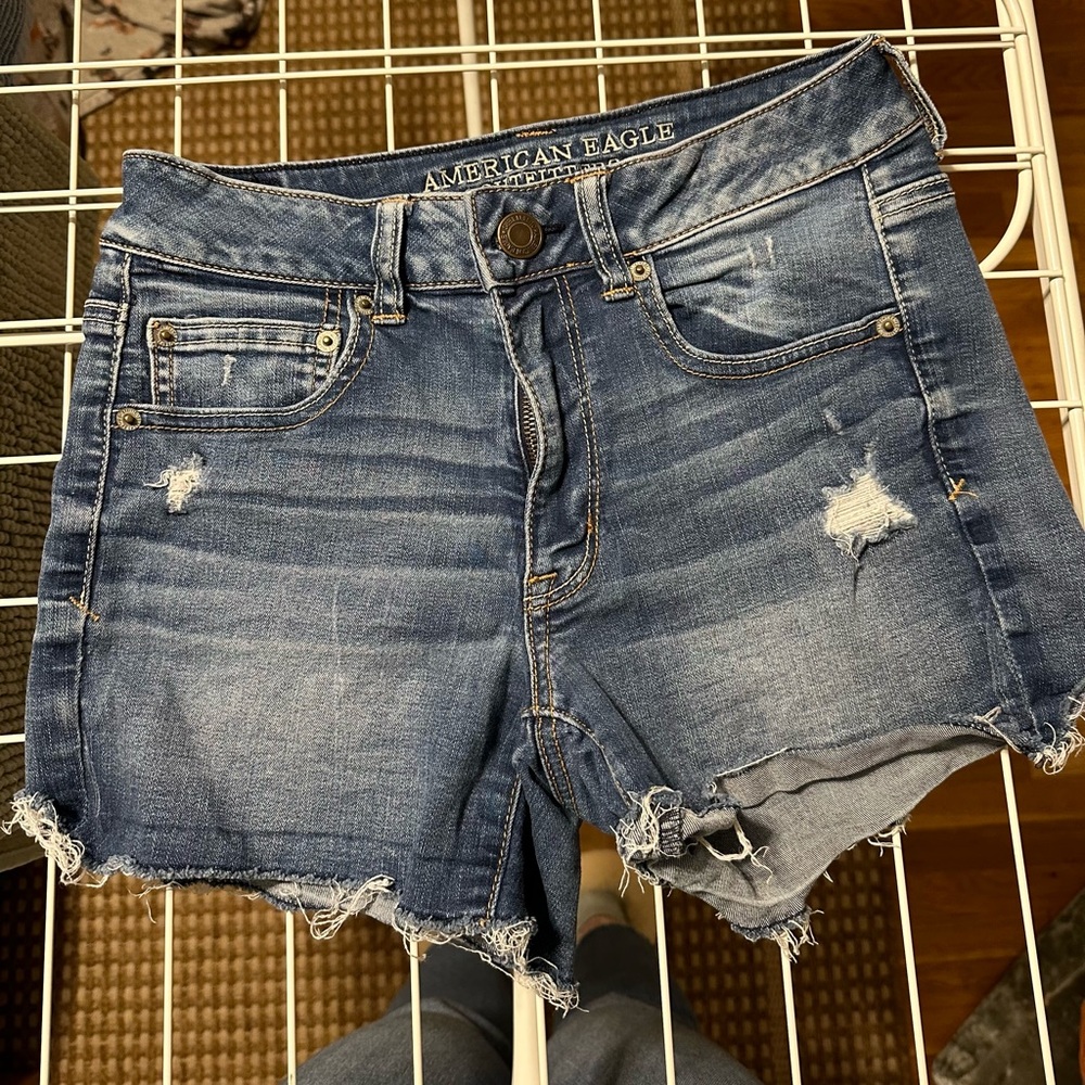 american eagle denim shorts